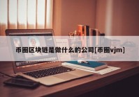 币圈区块链是做什么的公司[币圈vjm]